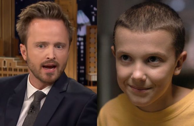 aaron-paul-millie-bobby-brown
