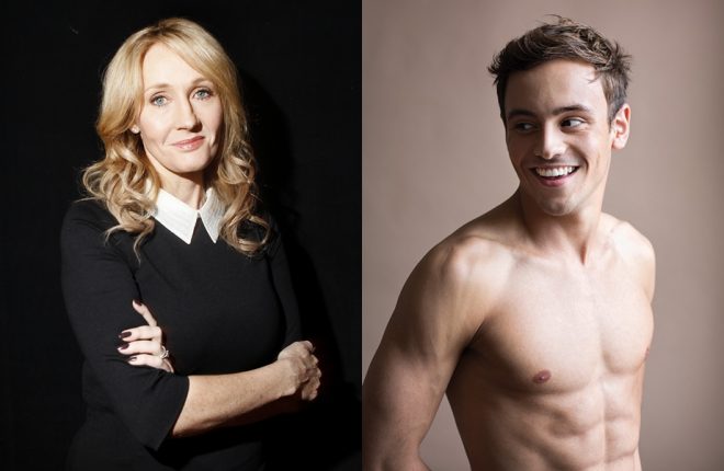 j k rowling tom daley