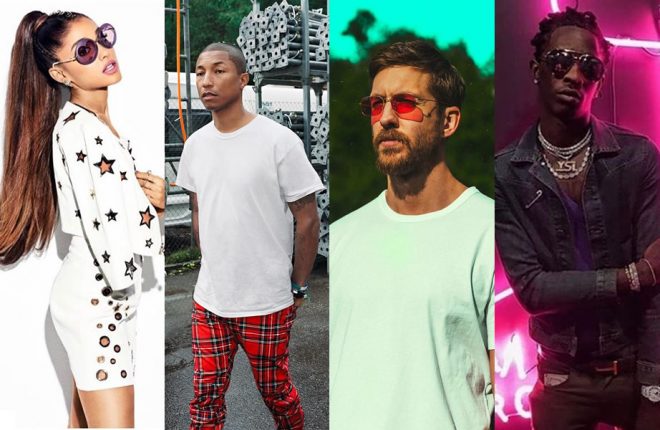calvin harris, ariana grande, pharrell willians e young thug