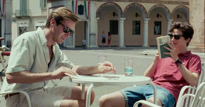 Armie Hammer e Timothée Chalamet em "Me Chame Pelo Seu Nome" (Reprodução)
