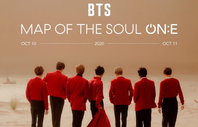 Cartaz dos shows "Map of the Soul ON:E" do BTS (Divulgação)