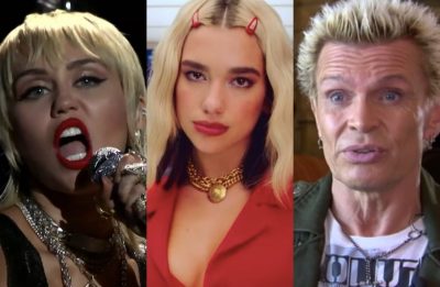Miley no VMA 2020, Dua Lipa no clipe de "Break My Hear" e Billy Idol em entrevista à NeuH Magazine (Reprodução)