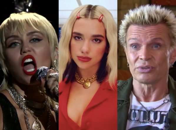 Miley no VMA 2020, Dua Lipa no clipe de "Break My Hear" e Billy Idol em entrevista à NeuH Magazine (Reprodução)