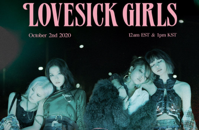 Capa do single "Lovesick Girls" (Divulgação)
