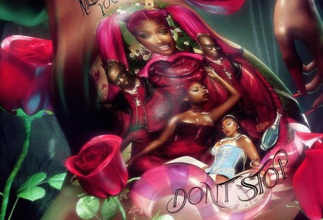 Capa do single "Don't Stop" de Megan Thee Stallion e Young Thug (Divulgação)