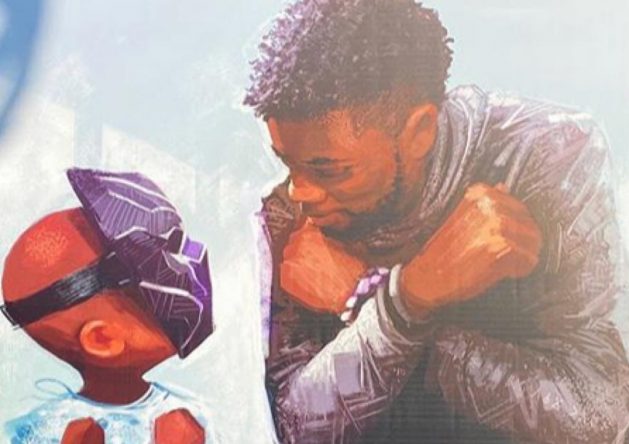 Mural em homenagem a Chadwick Boseman postado no Instagram (Reprodução)