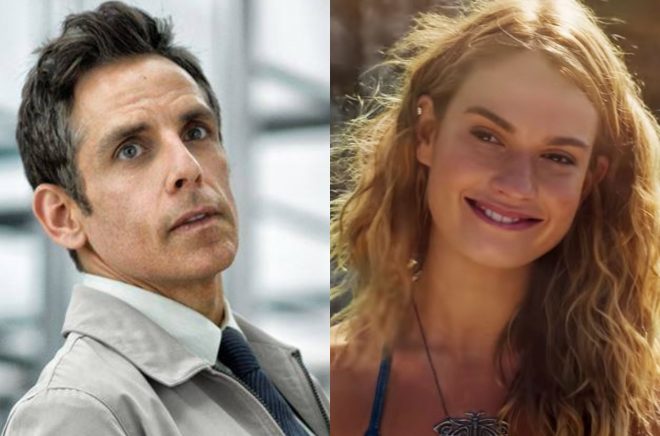 Ben Stiller em "A Vida Secreta de Walter Mitty" e Lily James em "Mamma Mia 2" (Reprodução)