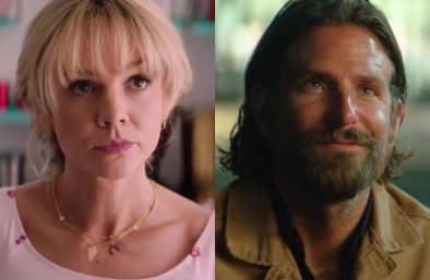 Carey Mulligan no filme "Promising Young Women" e Bradley Cooper em "Nasce Uma Estrela" (Reprodução)