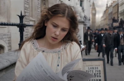 Millie Bobby Brown no filme "Enole Holmes" (Reprodução)