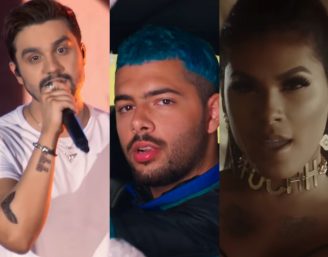 Luan Santana em clipe de "a", Pedro Sampaio em clipe de "Pode Dançar" e Pocah em clipe de "Pode Chorar" (Reprodução)