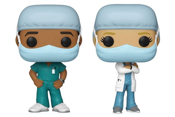 Colecionáveis Funko em homenagem a médicos e enfermeiros. (Divulgação)