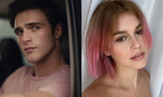 Jacob Elordi, em "Euphoria", e Kaia Gerber (Reprodução).