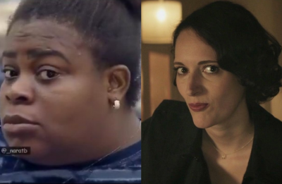 Jojo Todynho em "A Fazenda 12" (Reprodução)/ Cena do seriado "Fleabag" (Reprodução)