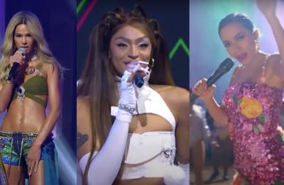 Bruna Marquezine, Pabllo Vittar e Anitta no MIAW 2020 (Reprodução)