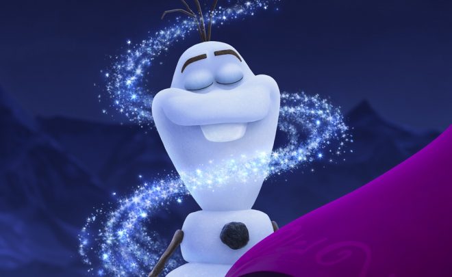 Olaf no pôster de "Once Upon A Snowman" (Divulgação)