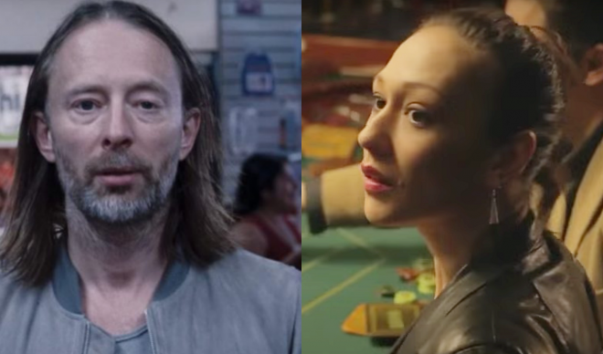 Thom Yorke em "Volk" (Reprodução)/Dajana Roncione em "Max Fortuna" (Reprodução)
