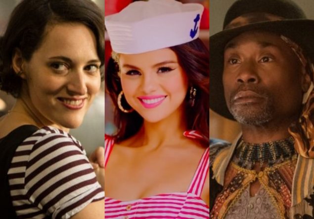 Phoebe Waller-Bridge em "Fleabag", Selena Gomez no clipe de "Ice Cream" e Billy Porter na série “The Twilight Zone” (Reprodução)