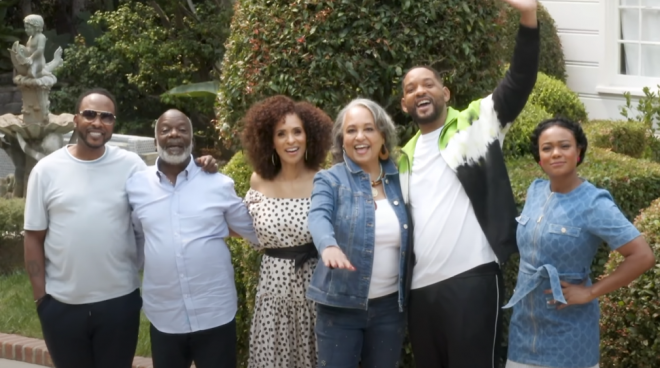 Will Smith e elenco de "Um Maluco no Pedaço" (Reprodução)