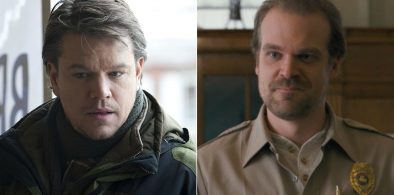 Matt Damon em "Contágio" e David Harbour em "Stranger Things" (Reprodução)