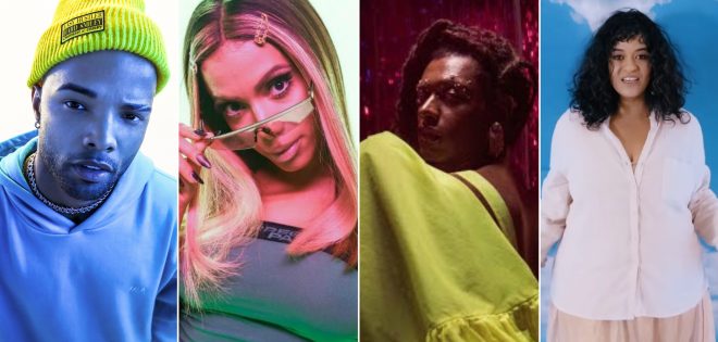 Mc Zaac (Divulgação)/Anitta (Reprodução)/Liniker (Reprodução)/Tulipa Ruiz (Reprodução)