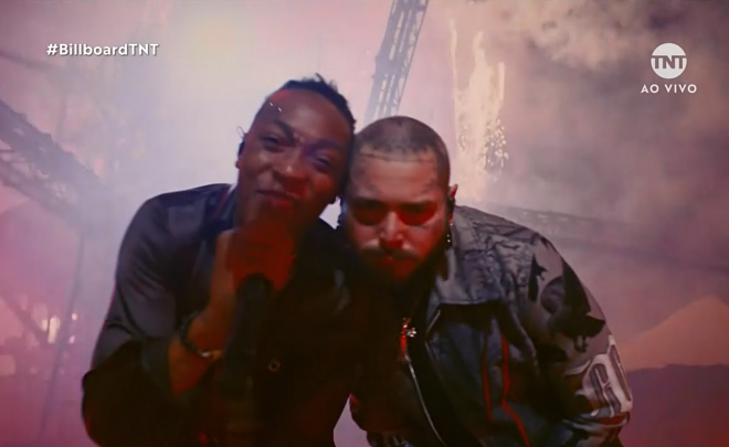Post Malone e Tyla no BBMAs (Reprodução)