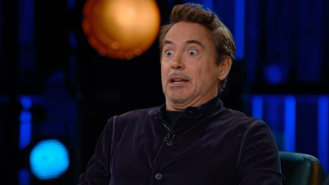 Robert Downey Jr. em teaser de programa com David Letterman (Reprodução)