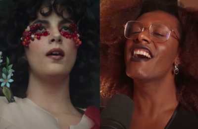 Céu no clipe de "Corpocontinente" / Liniker durante apresentação da faixa "Calmô" (Reprodução/Reprodução)