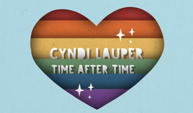 Imagem do lyric video de "Time After Time" (Reprodução)