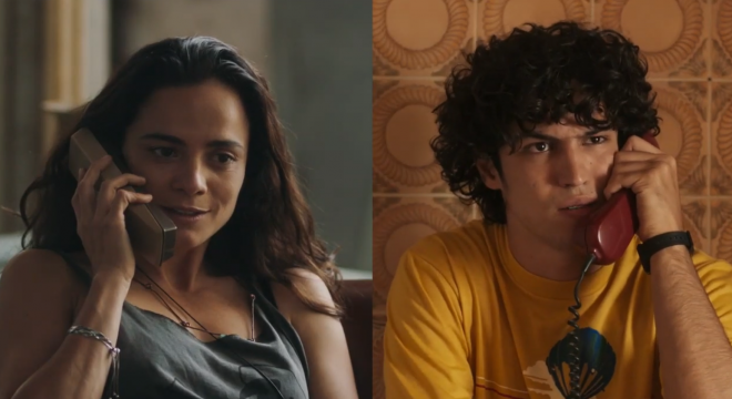 Alice Braga e Gabriel Leone em trailer de "Eduardo e Mônica" (Reprodução)