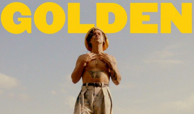 Harry Styles na capa do single da faixa "Golden" (Divulgação)