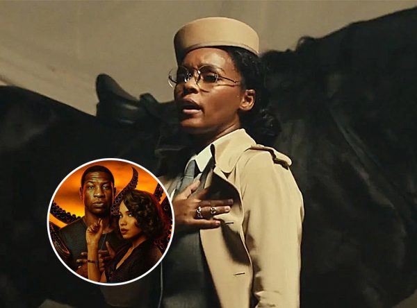 Janelle Monáe no clipe de "Turntables" (Reprodução)/ Cartaz de "Lovecraft Country" (Divulgação)