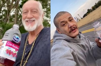 Mick Fleetwood e Nathan Apodaca no TikTok (Reprodução)