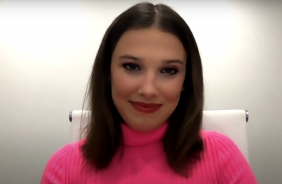 Millie Bobby Brown em entrevista ao "The Tonight Show Starring Jimmy Fallon" (Reprodução)