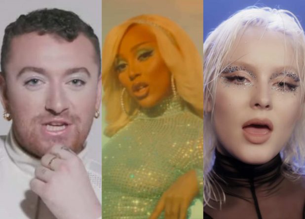 Sam Smith nos bastidores de "I'm Ready", Doja Cat no clipe de "Say So" e Zara Larsson no clipe de "Love Me Land" (Reprodução)