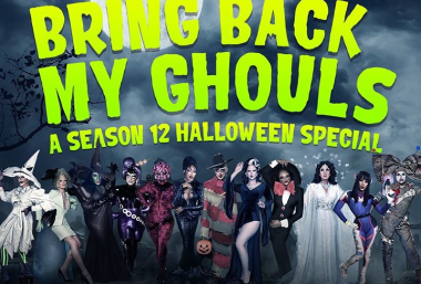 Queens da 12ª temporada de Rupauls Drag Race em cartaz do especial de Halloween (Divulgação)