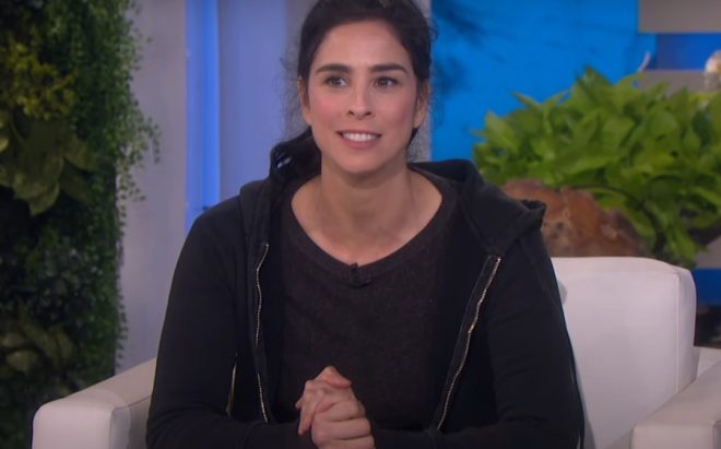 Sarah Silverman no programa da Ellen (Reprodução)