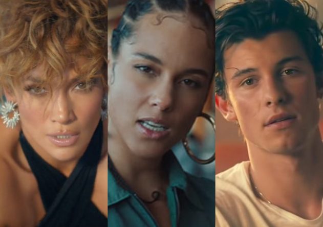 JLo no clipe de "Pa Ti", Alicia Keys em "Underdog" e Shawn Mendes em "Señorita" (Reprodução)