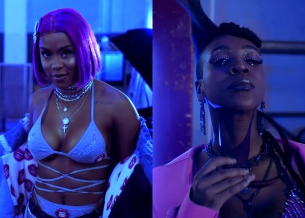 Mc Rebecca e Karol Conka no clipe de "A Preta é Braba" (Reprodução)