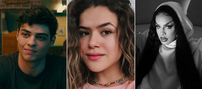 Noah Centineo em "Para Todos Os Garotos Que Já Amei" (Reprodução), Maisa em selfie (Reprodução) e Gloria Groove em foto promocional de "Affair" (Divulgação)