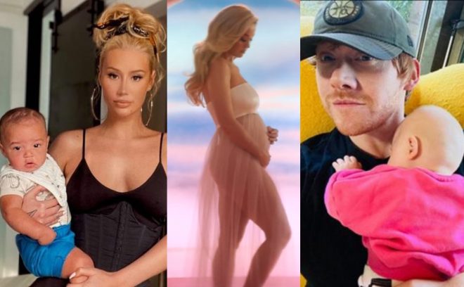 Iggy Azalea, Katy Perry e Rupert Grint tiveram filhos neste ano (Reprodução)