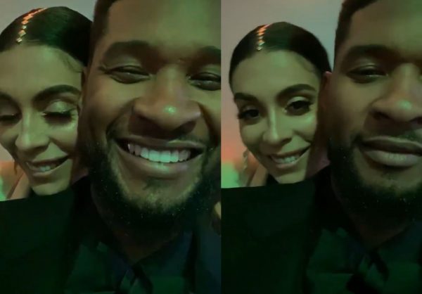 Usher e Jenn Goicoechea em vídeo publicado no Instagram (Reprodução)