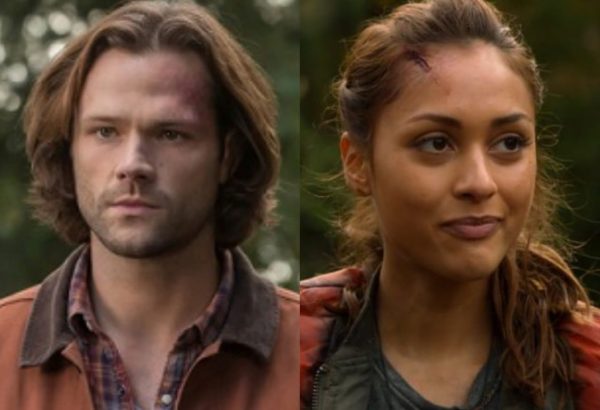 Jared Padalecki em "Supernatural" e Lindsey Morgan em "The 100" (Reprodução)