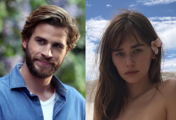 Liam Hemsworth em "Não é Tão Romântico" e Gabriella Brooks em foto publicada no Instagram (Reprodução)