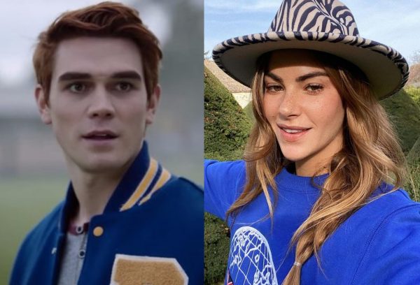 KJ Apa em "Riverdale" e Clara Berry em foto publicada no Instagram (Reprodução)