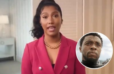 "Continue brilhando sua luz sobre nós", viúva de Boseman em discurso emocionante (Reprodução)