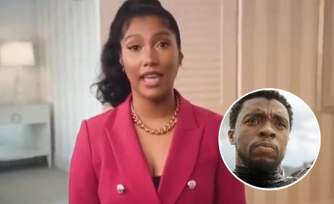 "Continue brilhando sua luz sobre nós", viúva de Boseman em discurso emocionante (Reprodução)