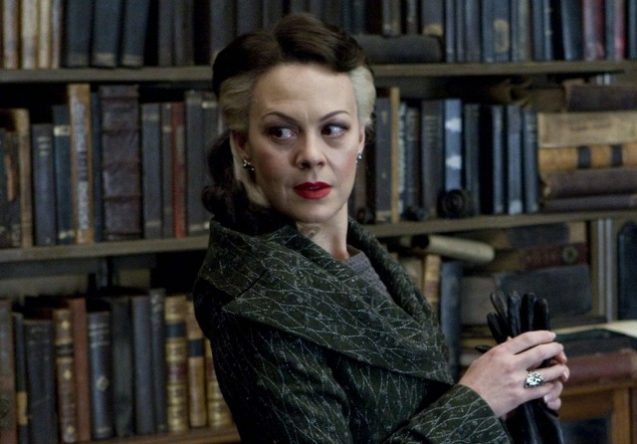 Ela interpretou Nascissa Malfoy nos cinemas (Reprodução)