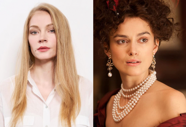 Khodchenkova será a protagonista, interpretada por Knightley em 2012 (Netflix / Divulgação; Laurie Sparham / Focus Features / Divulgação)