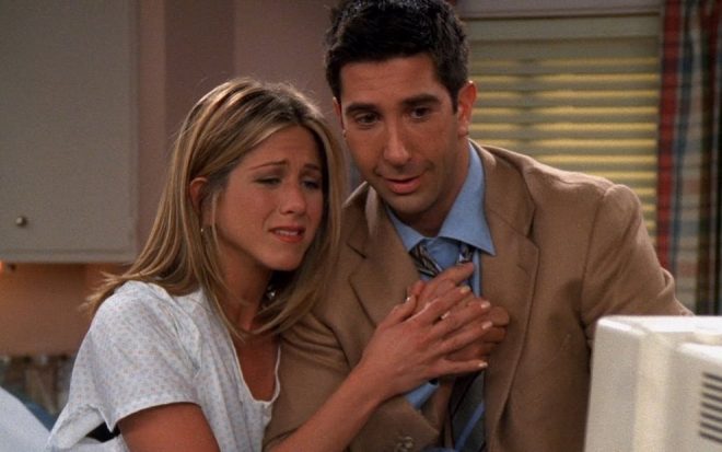 Eles viveram o casal Rachel e Ross em "Friends" (Reprodução)