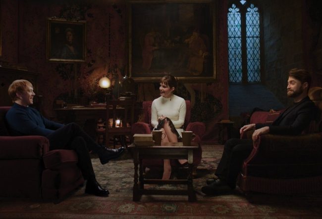Daniel Radcliffe, Rupert Grint e Emma Watson se reencontram na produção (HBO Max / Divulgação)